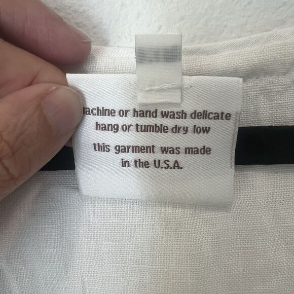 Heart's Desire Mary Grace Tunic Top Sz Xl Linen Artsy Lagenlook Asymmetric Flaw! - Picture 6 of 9